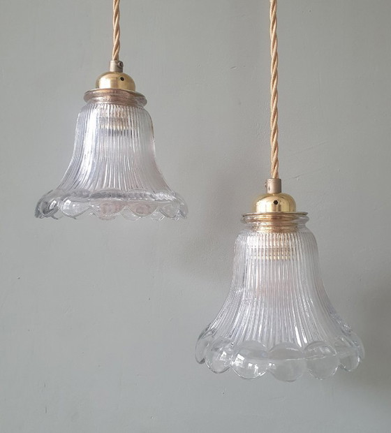 Set of 2 Holophane pendant lamps, Art Deco – Metal (photo 15 of 23)