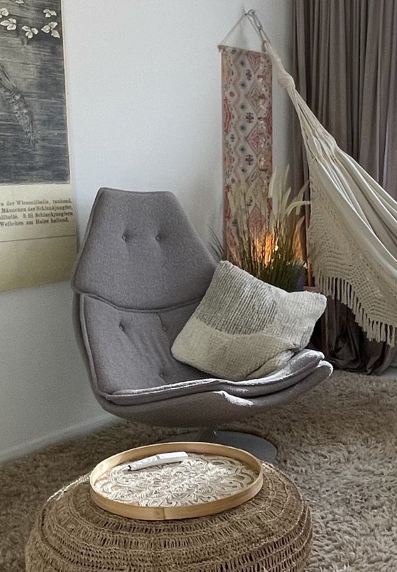 Artifort F510 Geoffrey Harcourt – Vintage Design Fauteuil – Draaistoelen, Textile (photo 4 of 11)