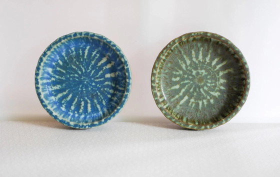 Image 1 of Bols Birka en poterie d'art scandinave par Gunnar Nylund pour Rörstrand, années 1960, set de 2