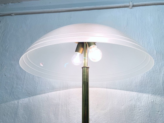 Image 1 of Vloerlamp messing acryl 70s 80s - Ontwerp door IZ Leuchten