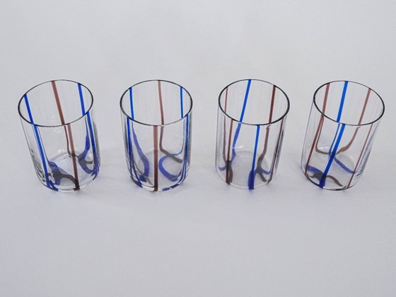 Image 1 of Set di quattro bicchieri, design italiano, anni '70, made in Italy