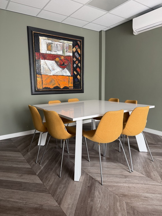 13x Stoelen Van Zuiver – Eetkamerstoelen, Chrome, Polyester (photo 3 of 6)