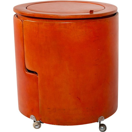 Vintage red vanity mod by Luigi Massoni for Poltrona Frau, 1968