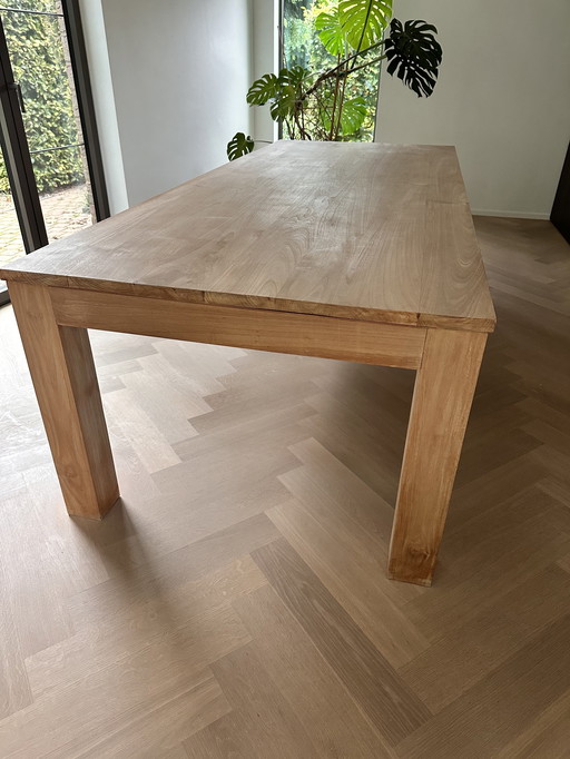 Large oak dining table