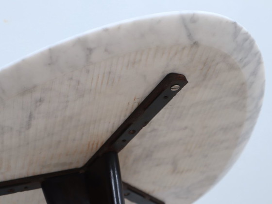 Image 1 of Mid century organic design tripode marble coffee table 1950s