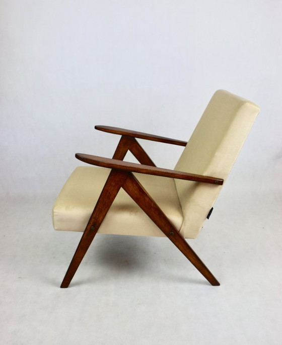 Image 1 of Sillón modelo B-310 en terciopelo claro beige, años 70