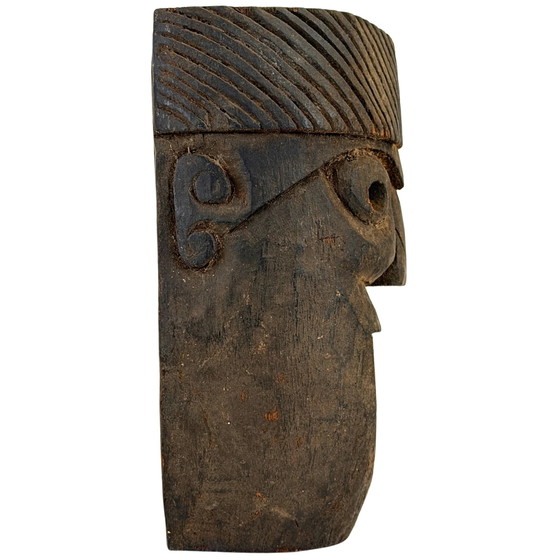 Antique Nepalese Shaman Mask with Teeth – Middle Hills – ca. 1900–1930 – Sculpture, Wood (photo 3 of 6)