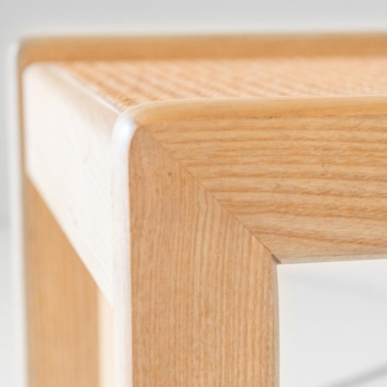 Image 1 of 4x Satz italienische Eichenstühle mit Wiener Strohsitzen, 1970er Jahre