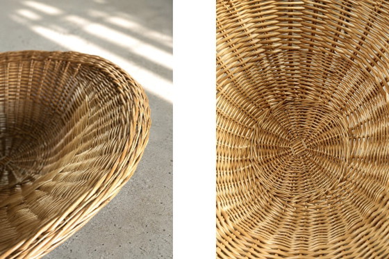 Sedia sferica vintage in rattan, stile moderno boho di metà secolo, italiana, anni '50. – Poltrone, Metal (photo 13 of 20)
