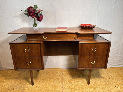 Mid Century Retro Vintage Bureau à plateau flottant en teck par GPlan E. Gomme - 1960