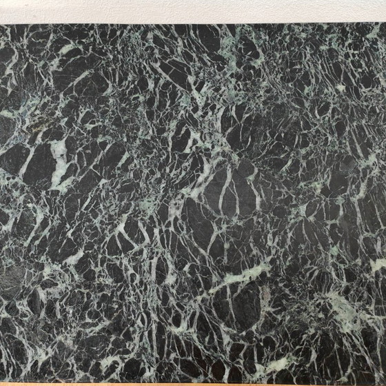 Image 1 of Vintage Regency coffee table with marble top and brass base