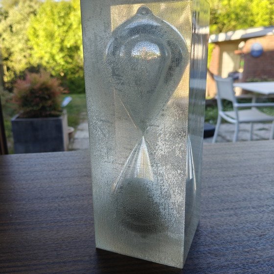 Image 1 of Vintage design solid block hourglass, 70s–80s
