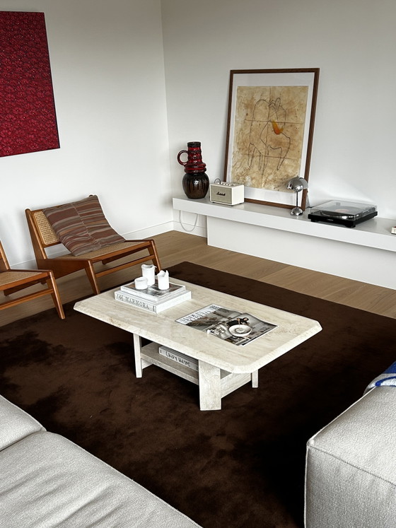 Vintage Travertine Coffee Table, Italy 1980s (photo 6 of 7)