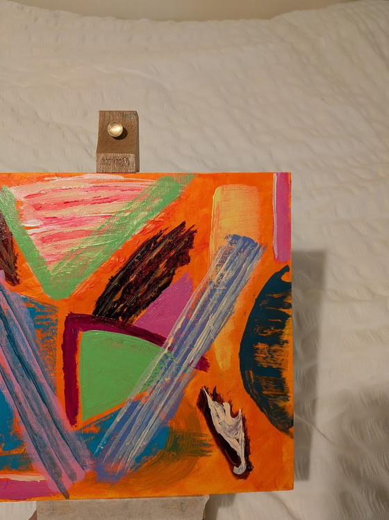 Image 1 of Nigel Waters Abstract Expressionist Painting 52 Acrylic On Canvas Board 30x30cm