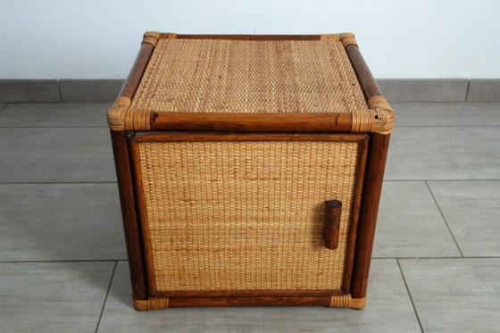 Image 1 of Piccolo cubo di mobili in rattan vintage