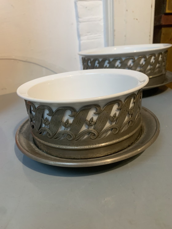 Image 1 of ciotole di frutta in stile Art Nouveau