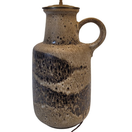 Image 1 of Lampe en céramique Fat Lava avec abat-jour original, Scheurich Keramik, 60's - Allemagne