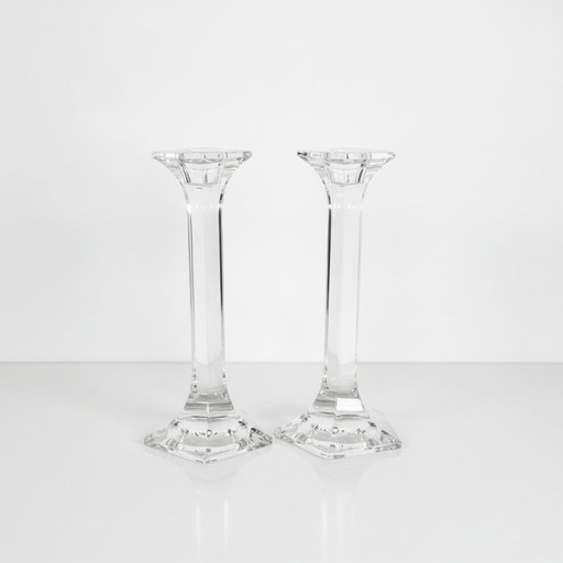 2 vintage C.J. Riedel for Riedel Glas - crystal candlestick holders