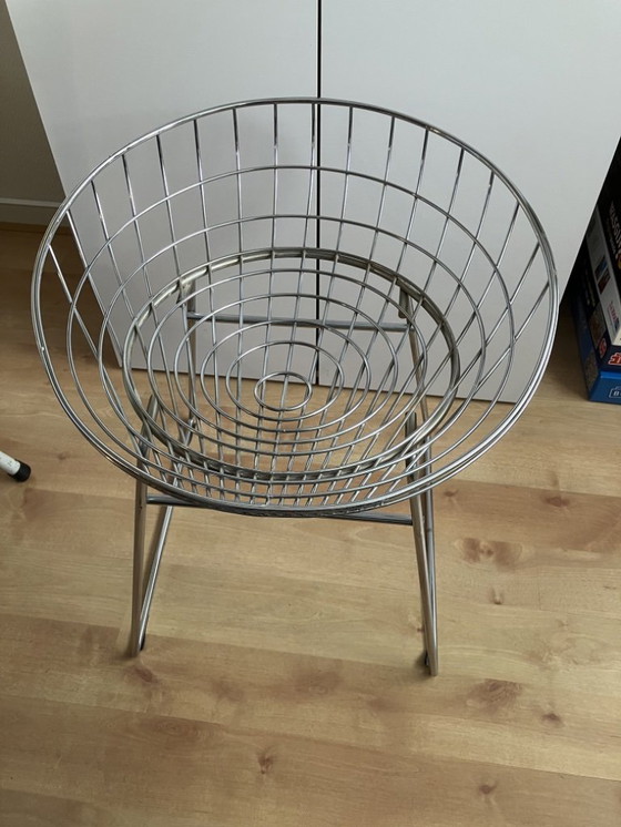 Image 1 of Chaise en fil de fer chromée Pastoe