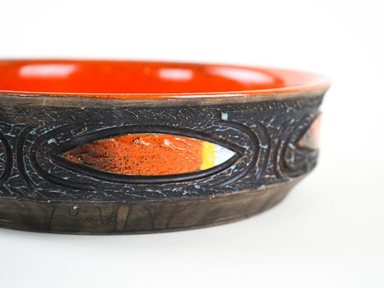 Ciotola in ceramica, design svedese, anni '70, prodotta in Svezia, Ciotole, Multicolore (foto 6 di 9)