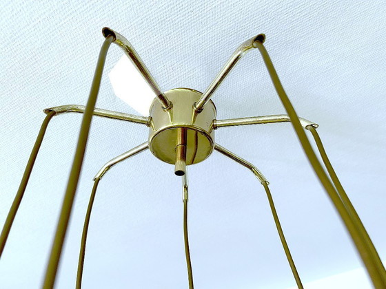 Image 1 of Lampada a sospensione vintage in ottone a cascata in stile spaziale