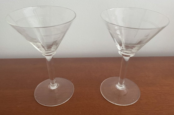 Due Bicchieri Art Déco in Cristallo per Liquore o Martini – Bicchieri e caraffe, Crystal (photo 2 of 7)