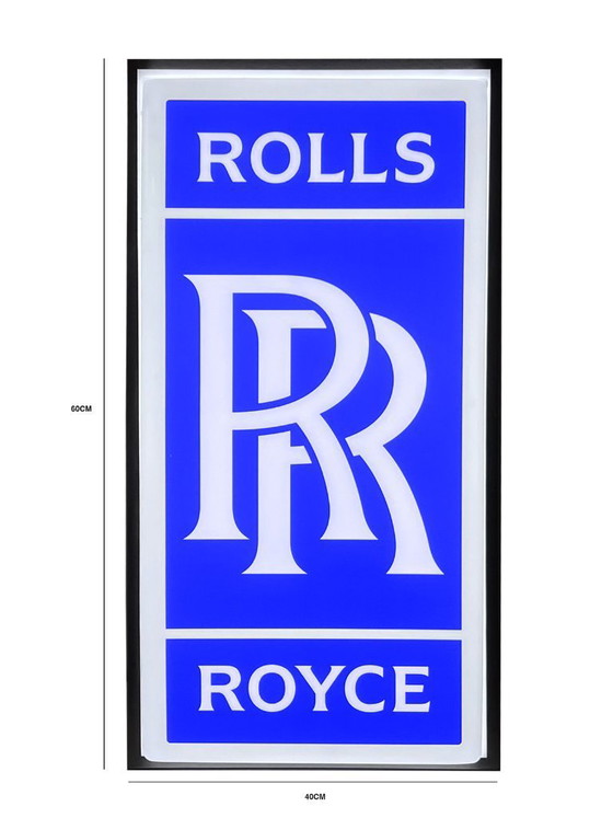 Image 1 of Coche Rolls Royce - Letrero publicitario LED - Azul