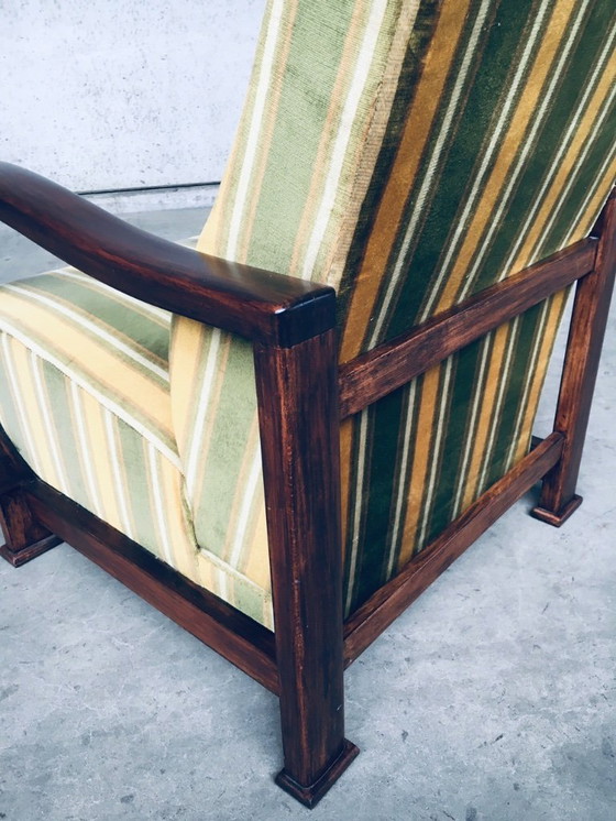 Image 1 of Art Deco Reclining Bentwood Armchair Lounge Chair Set 1930's