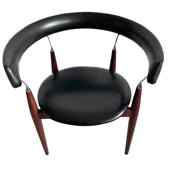 Image 1 of Set of vintage Rondo Jan Lunde Knutsen Sørli Fabrikker dining room chairs mid-century 1960's