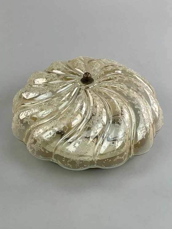 Image 1 of 60er 70er Jahre Lampe Leuchte Plafoniere Flush Mount Ice Glas Space Age Design