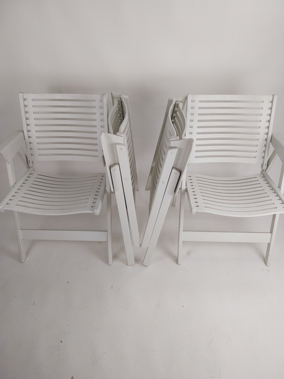 Image 1 of 4 sedie pieghevoli Niko Kralj REX. Di Stol.  Bianco originale.