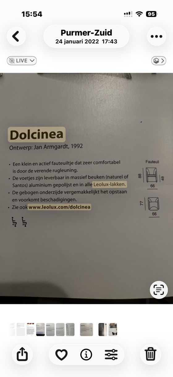 Image 1 of Leolux Dolcinea rotes Leder mit Ottomane