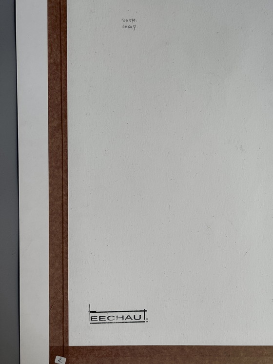 Image 1 of Eugene Eechaut (1928-2019) - Floral ink composition - 1970, signed