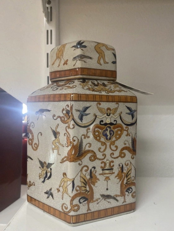 Image 1 of Coppia di vasi decorativi per lo zenzero - stile orientale / cineseria