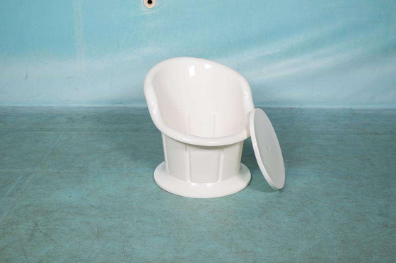 Image 1 of Space age tub chair with storage, Ikea Popptorp chair