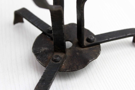 Image 1 of IJzeren kandelaar in natuurlijke stijl uit de jaren 1950