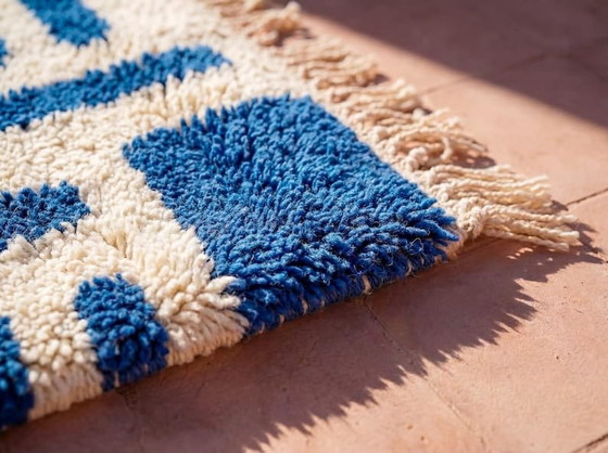 Image 1 of Alfombra de lana pura tejida a mano, de elaboración tradicional, tamaño 150/250 cm.