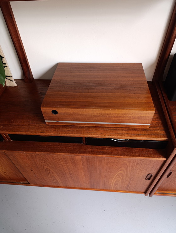 Image 1 of MCM Minimalistische Vintage Teak Vinyl Platenhoes Opbergdoos DUAL