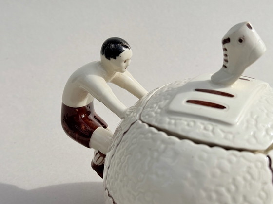 Carafe de Football en Céramique Art Déco – Allemagne, ca. 1930 – Vaisselle (photo 6 of 9)
