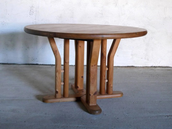pine dining table, Netherlands, 1970 – Wood, Scandinavian (photo 3 of 9)