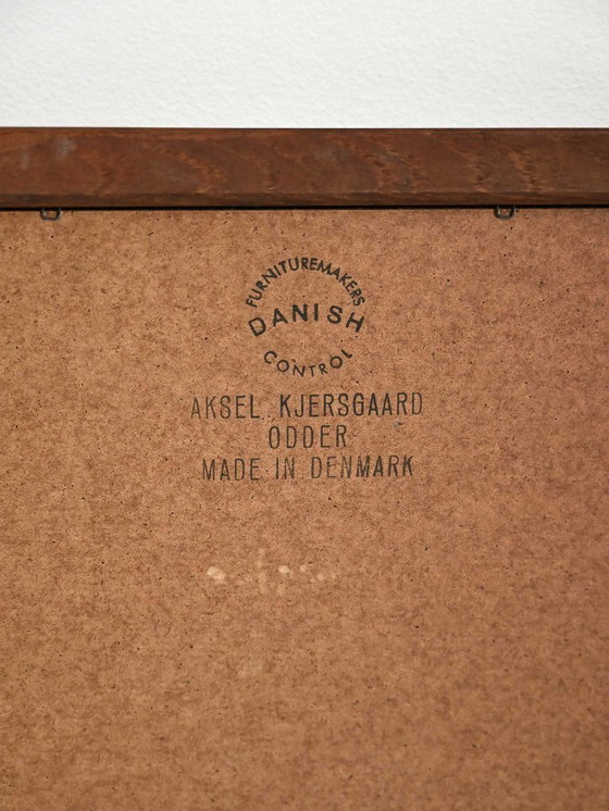 Image 1 of Deense rechthoekige teakhouten spiegel van Aksel Kjersgaard