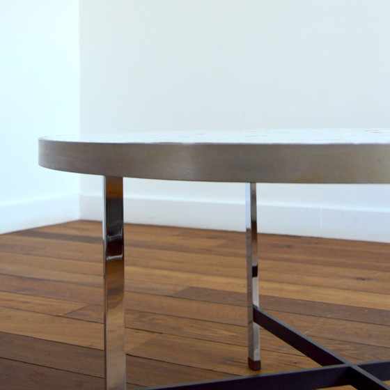 Image 1 of Round coffee table by Berthold Müller - Oerlinghausen / Germany 1960s