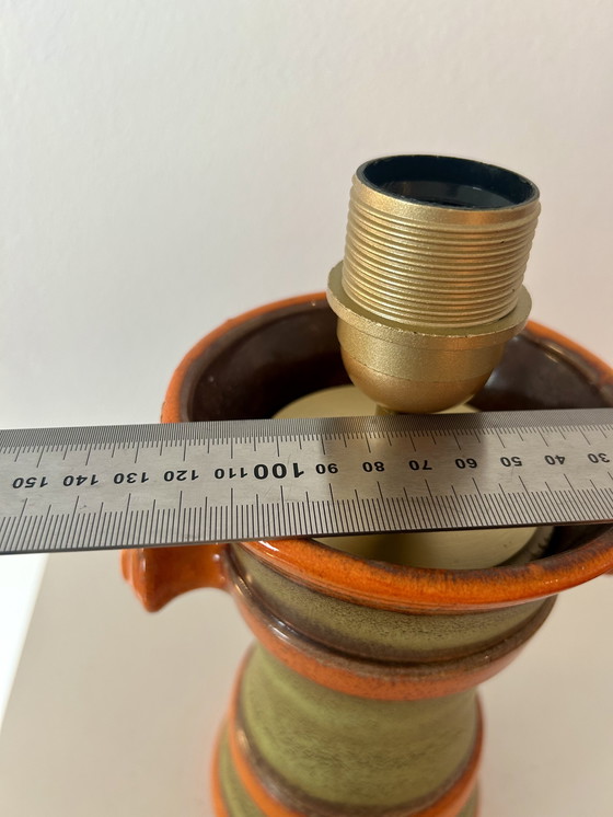 Image 1 of Cordless 70s table lamp suitable for garden and balcony - upcycled from a Uebelacker vase