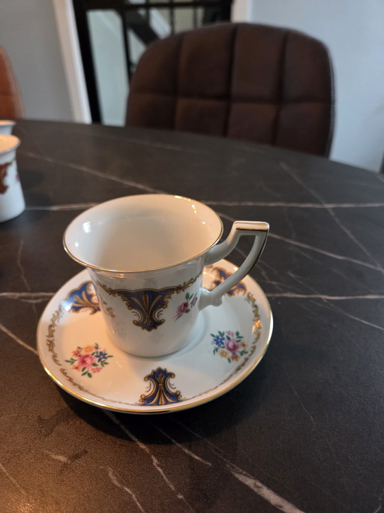 Image 1 of 6 kop en schotels vintage Rheinpfaltz Hartporzellan Duitsland