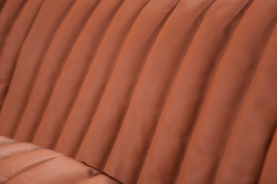 Image 1 of Schitterende vintage Sandra-bank met nieuw leer, ontworpen door Annie Hiéronimus voor Cinna in 1970.