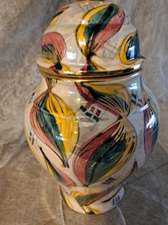 Image 1 of Dekselvaas van H.Bequet uit de jaren 50