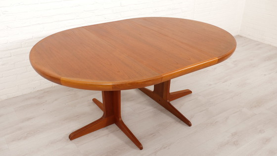 Image 1 of Vintage Round Dining Table | Teak | Extendable | 120 cm