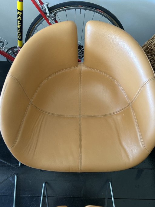 Ensemble complet de 6 chaises Moroso Fjord au design haut de gamme – eetkamerstoelen, Metal, Leather (photo 2 of 6)