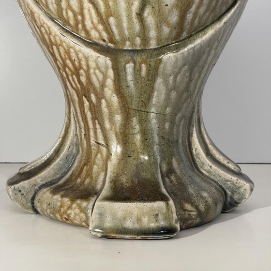 Jugendstil glasierte Steingut Vase von Helman, 1900 – Vasen, Ceramic, Art Nouveau (photo 5 of 12)