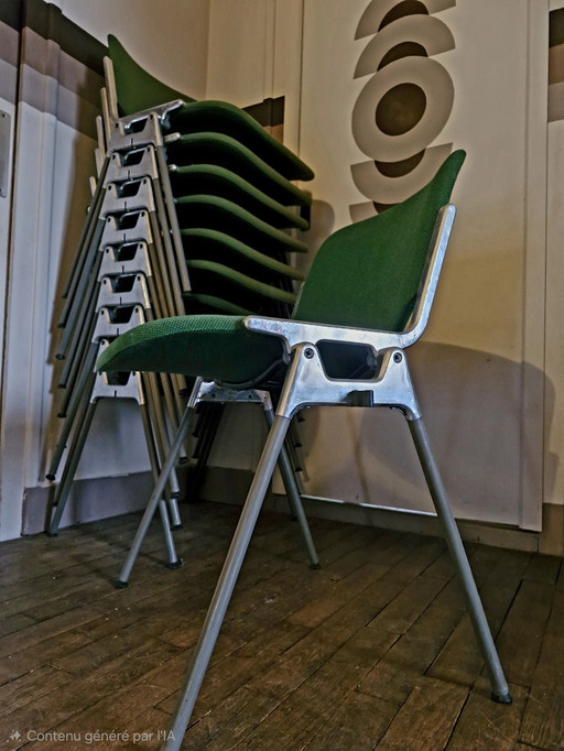 🟢 Chaise DSC 106 Giancarlo Piretti Anonima Castelli, 1965, 70 Estampillées